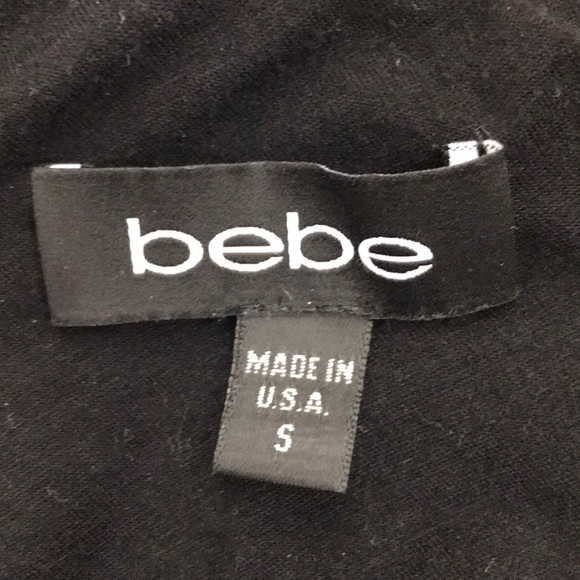 bebe Bodycon One Shoulder Black Mini Dress - Picture 5 of 7